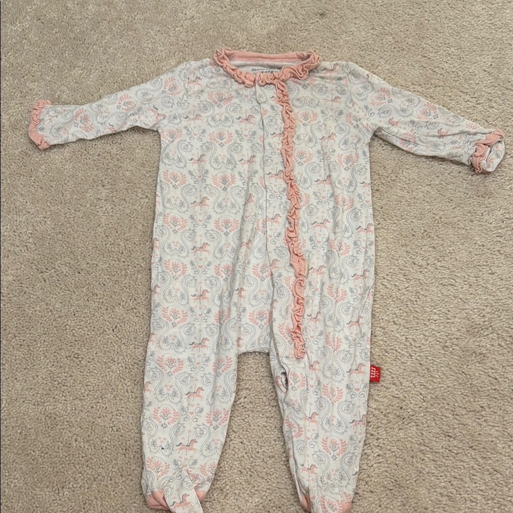 Pink and White Kids One Piece